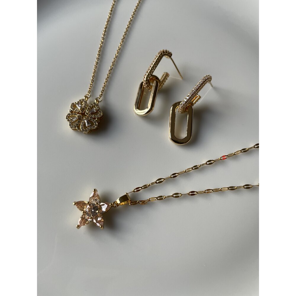 Pembe Çiçek Kolye 3